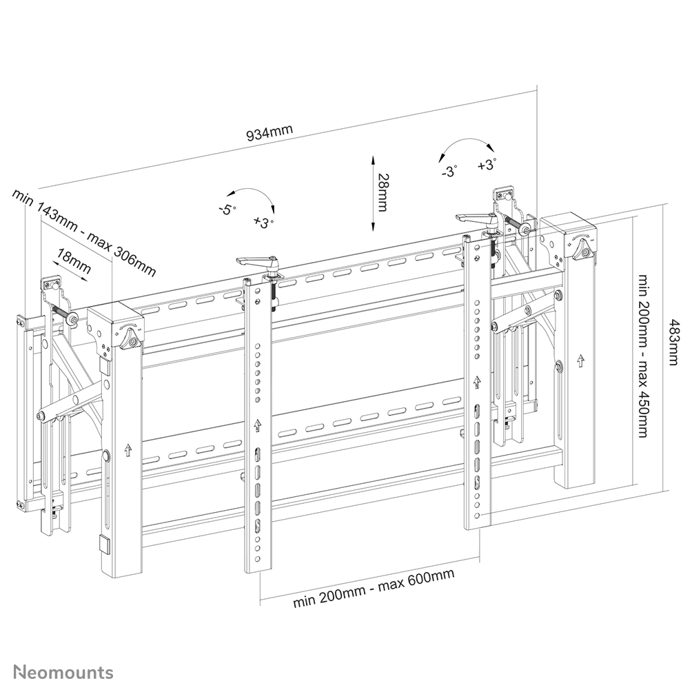 Neomounts video wall mount